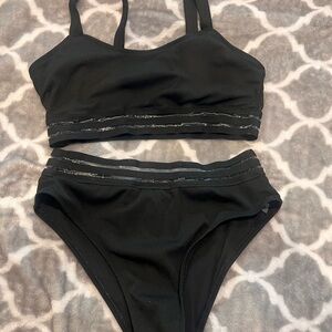 SHEIN Elegant Black Bikini Set